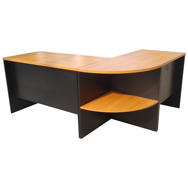 ชุดโต๊ะทำงานสำนักงาน LILY SET A ขนาด 180x140x75 Cm. | IAMP Office furniture