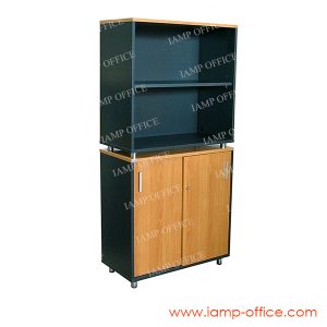 LK 165 S ตู้เอกสารสูงโล่ง-ล่างบานเลื่อน ขนาด 80x40x165 Cm.