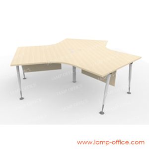 โต๊ะทำงาน 3 ที่นั่ง รุ่น A-PLUS SERIES ขนาด 267.6x231.8x75 Cm.