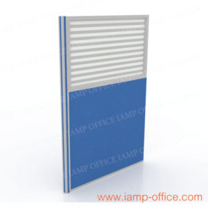 พาร์ติชั่นทึบ ครึ่งกระจกขัดลาย เเบบเฟรม สูง 160 Cm. แบบไม่มีกล่องไฟ / มีกล่องไฟ