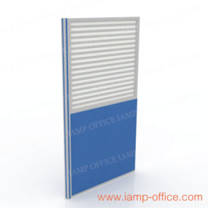 พาร์ติชั่นทึบ ครึ่งกระจกขัดลาย เเบบเฟรม สูง 180 Cm. แบบไม่มีกล่องไฟ / มีกล่องไฟ