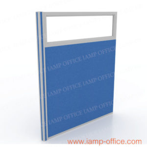 พาร์ติชั่นทึบ ครึ่งกระจกใส เเบบเฟรม สูง 120 Cm. แบบไม่มีกล่องไฟ / มีกล่องไฟ