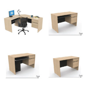 ชุดโต๊ะทำงาน SOFT-WELL