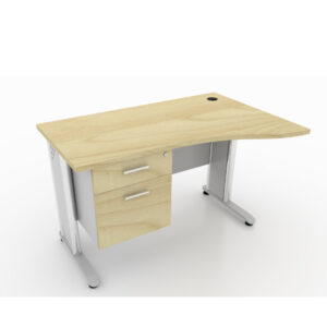 โต๊ะทำงาน 2 ลิ้นชัก แบบ S-SHAPE ( FUNCTION SERIES ) Curled ขวา