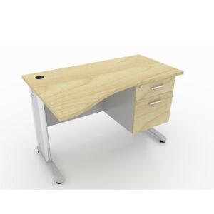 โต๊ะทำงาน 2 ลิ้นชัก แบบ S-SHAPE ( FUNCTION SERIES ) Curled ซ้าย